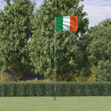 Irische Flagge und Mast, 5,55 m, Aluminium