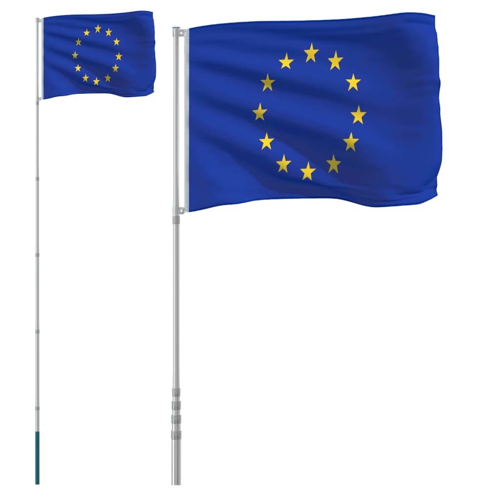 European flag and pole 5.55 m Aluminum