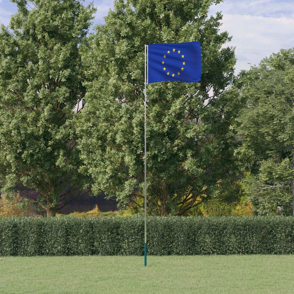 European flag and pole 5.55 m Aluminum