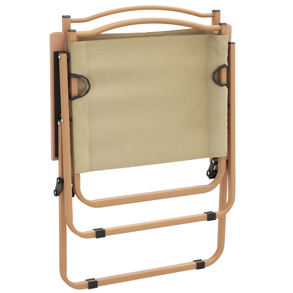 Campingstühle 2er-Set Beige 54x55x78 cm Oxford-Stoff