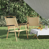 Campingstühle 2er-Set Beige 54x55x78 cm Oxford-Stoff