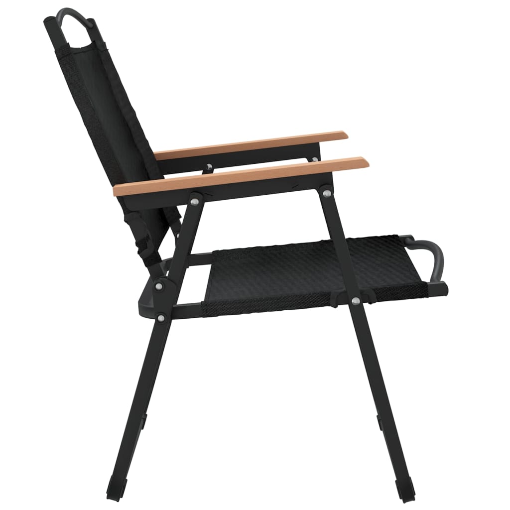 Chaises de camping lot de 2 Noir 54x55x78 cm Tissu Oxford