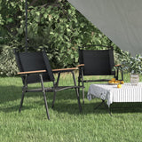 Chaises de camping lot de 2 Noir 54x55x78 cm Tissu Oxford