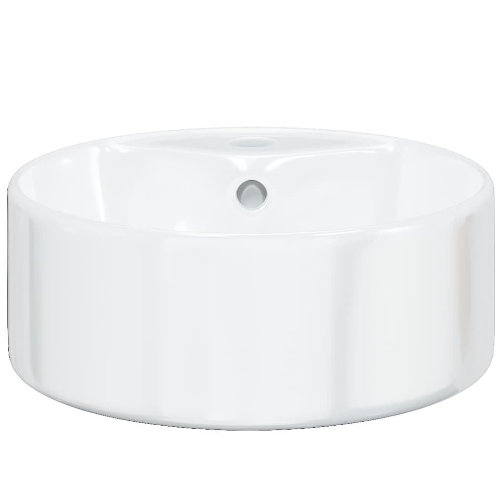 Lavabo blanc 40x14,5 cm céramique rond