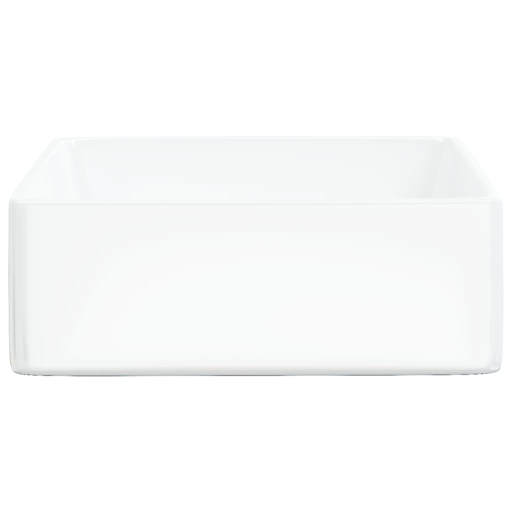 Lavabo blanc 37x37x13 cm céramique carré