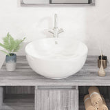 Lavabo blanc 44x17 cm céramique rond