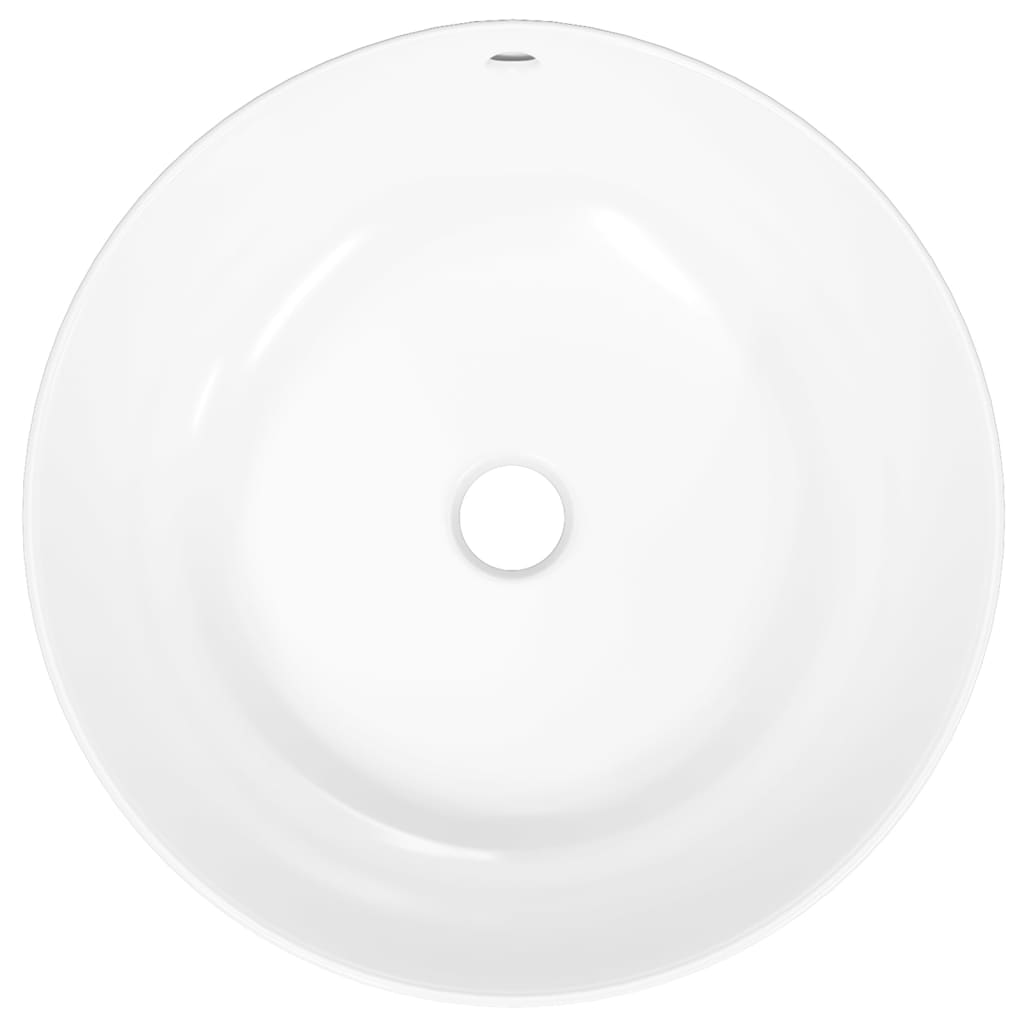 Lavabo blanc 44x17 cm céramique rond