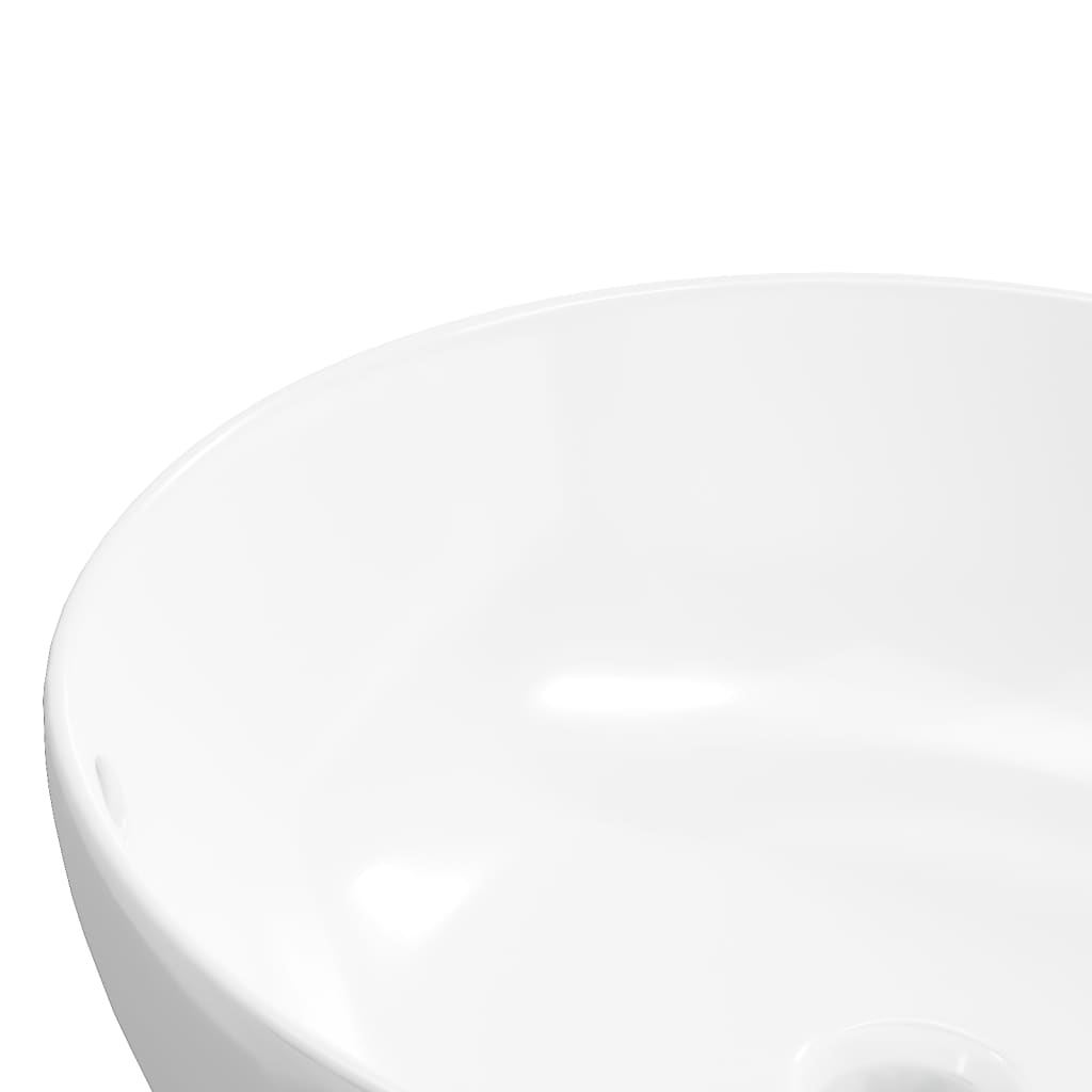 Lavabo blanc 44x17 cm céramique rond