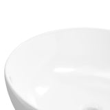 Lavabo blanc 44x17 cm céramique rond