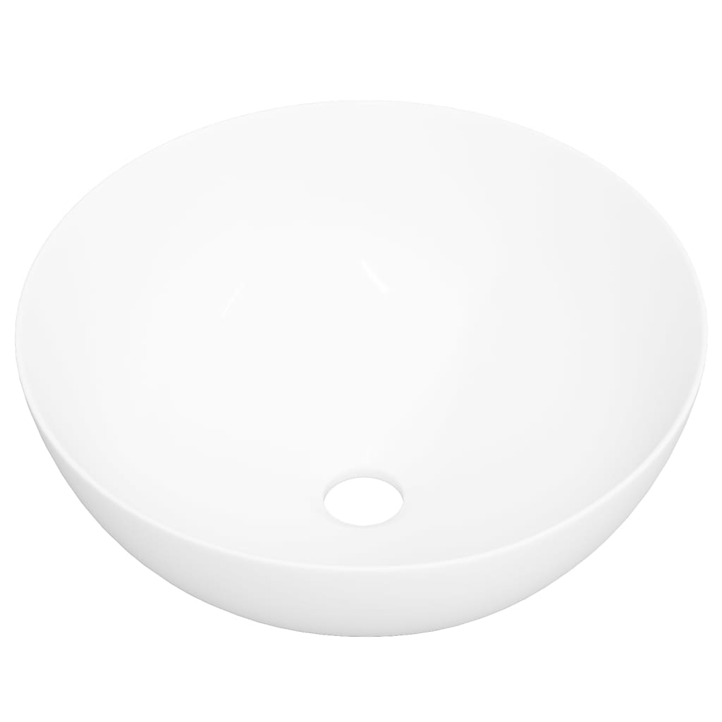 Lavabo blanc 36x15 cm céramique rond