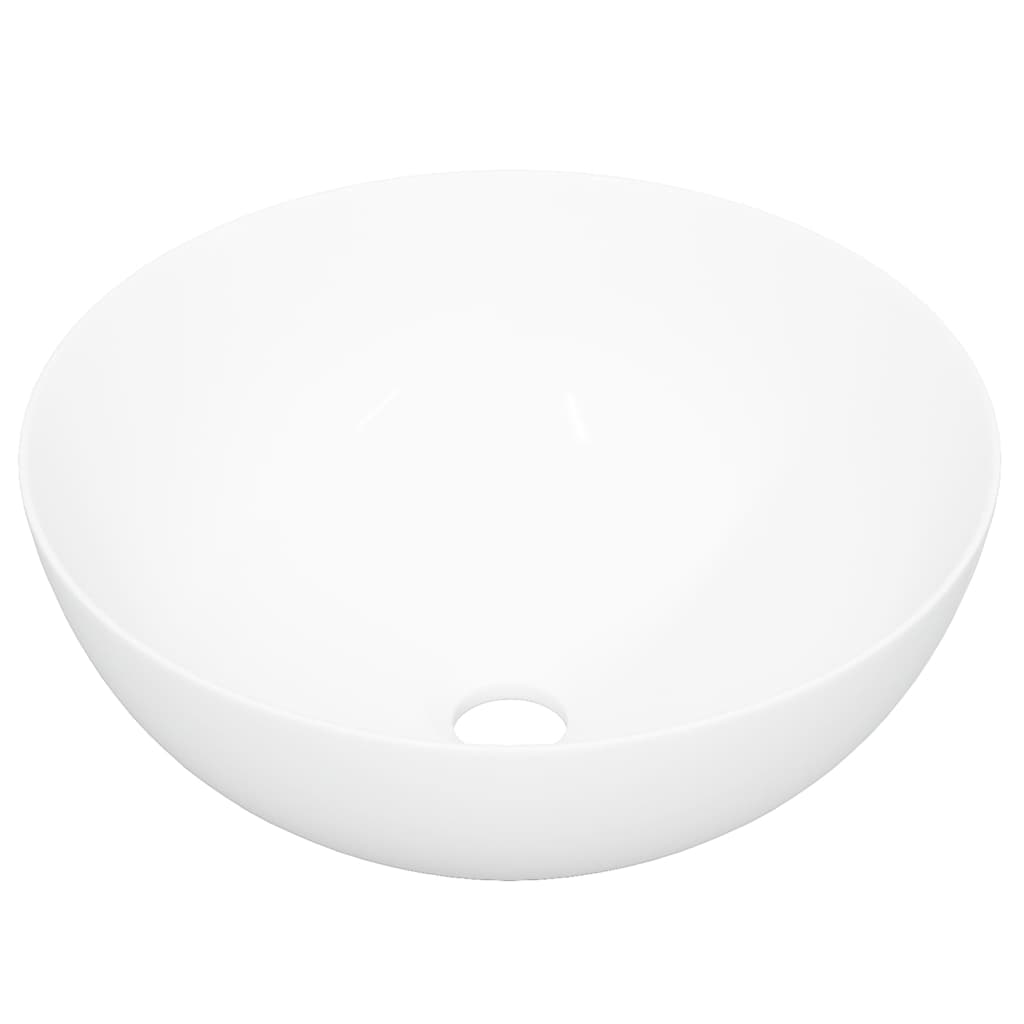 Lavabo blanc 36x15 cm céramique rond