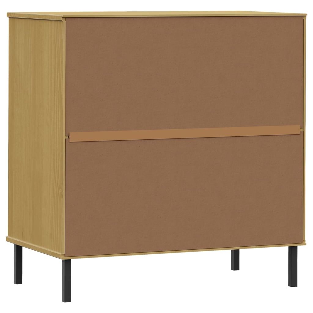 Buffet avec 3 tiroirs Marron 77x40x79,5 cm Bois massif OSLO