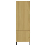 Garde-robe avec pieds en métal Marron 90x55x172,5 cm Bois OSLO