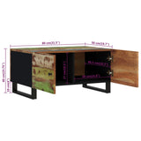 Couchtisch 80x50x40 cm Altholz und Holzwerkstoffe