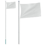 Silver Sectional Flagpole 6.23m Aluminum