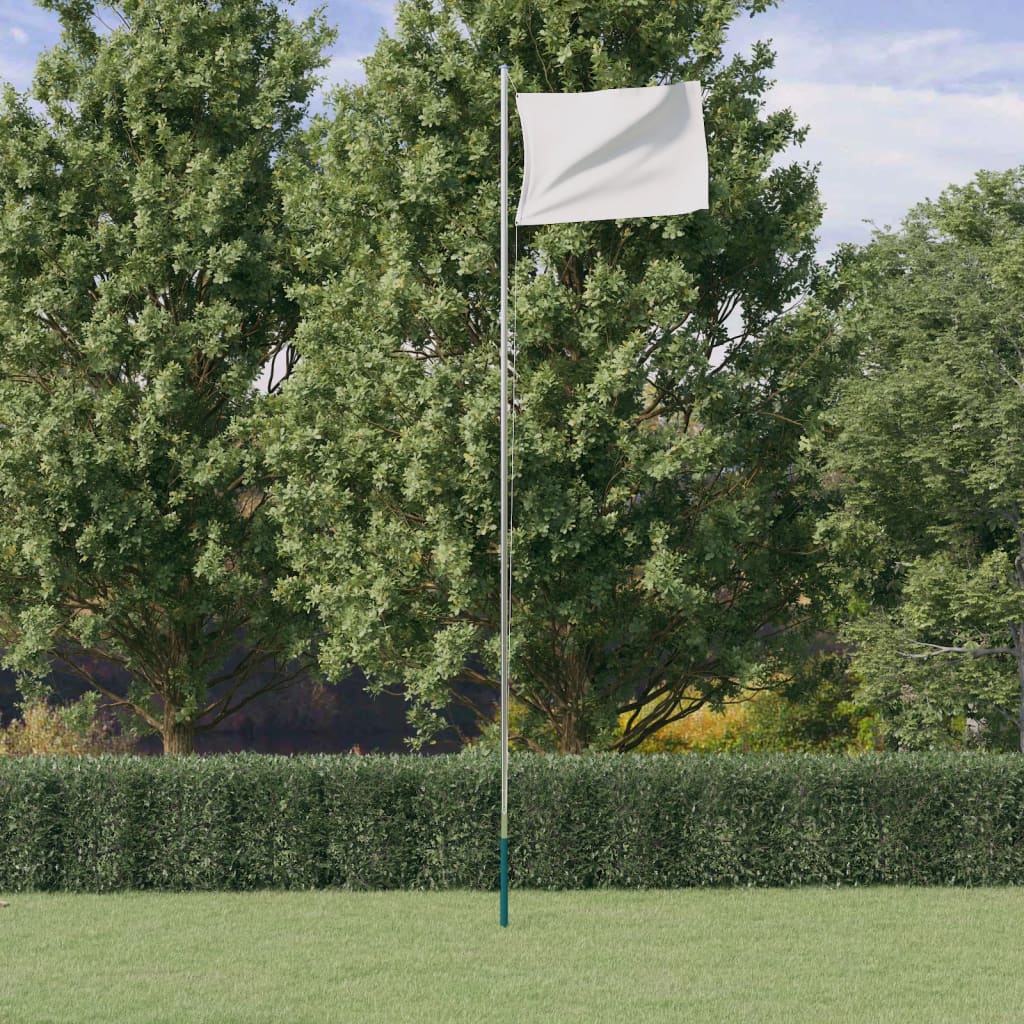 Silver Sectional Flagpole 6.23m Aluminum