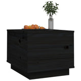 Table basse Noir 40x50x35 cm Bois massif de pin