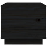 Table basse Noir 40x50x35 cm Bois massif de pin