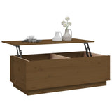 Table basse Marron miel 100x50x35 cm Bois massif de pin