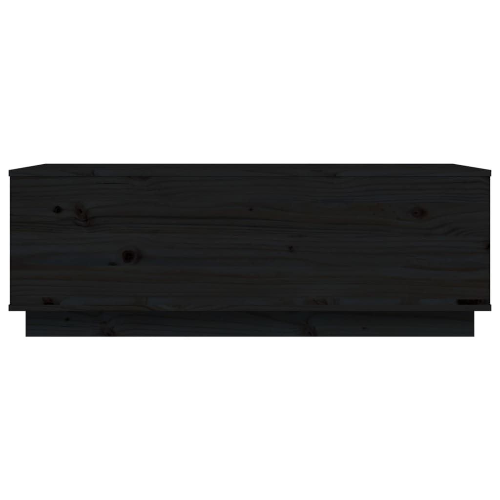 Table basse Noir 100x50x35 cm Bois massif de pin