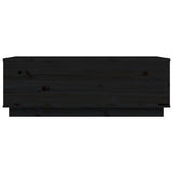 Table basse Noir 100x50x35 cm Bois massif de pin