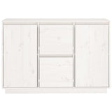 Buffet Blanc 111x34x75 cm Bois massif de pin