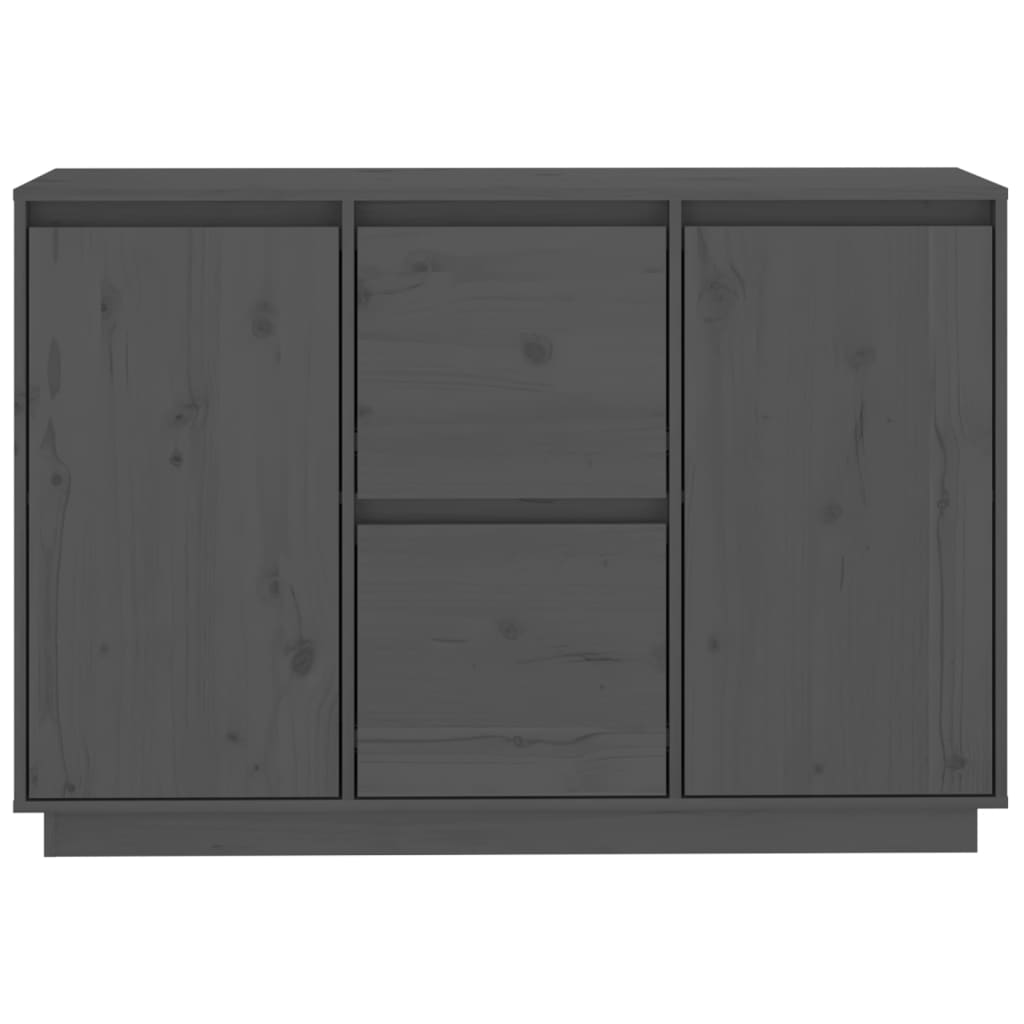 Grey Sideboard 111x34x75 cm Solid pine wood