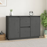 Grey Sideboard 111x34x75 cm Solid pine wood