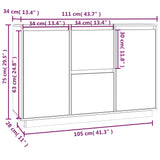 Buffet Noir 111x34x75 cm Bois massif de pin