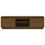 Meuble TV Marron miel 140x35x40 cm Bois de pin massif