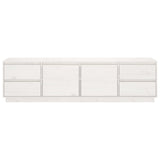 Meuble TV Blanc 176x37x47,5 cm Bois de pin massif