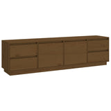 Meuble TV Marron miel 176x37x47,5 cm Bois de pin massif