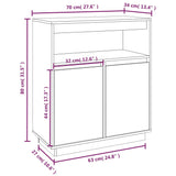 Buffet 70x34x80 cm Bois massif de pin