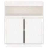 Buffet Blanc 70x34x80 cm Bois massif de pin