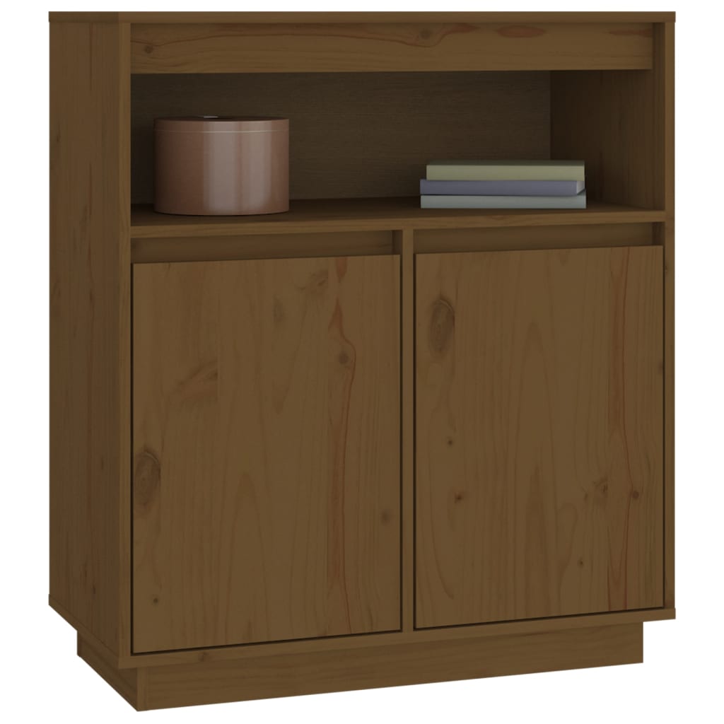 Honey Brown Sideboard 70x34x80 cm Solid Pine Wood