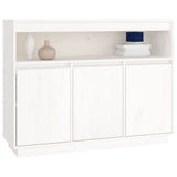 Buffet Blanc 104,5x34x80 cm Bois massif de pin