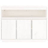 Buffet Blanc 104,5x34x80 cm Bois massif de pin