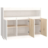 Buffet Blanc 104,5x34x80 cm Bois massif de pin