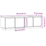 Meuble TV 156x37x45 cm Bois de pin massif