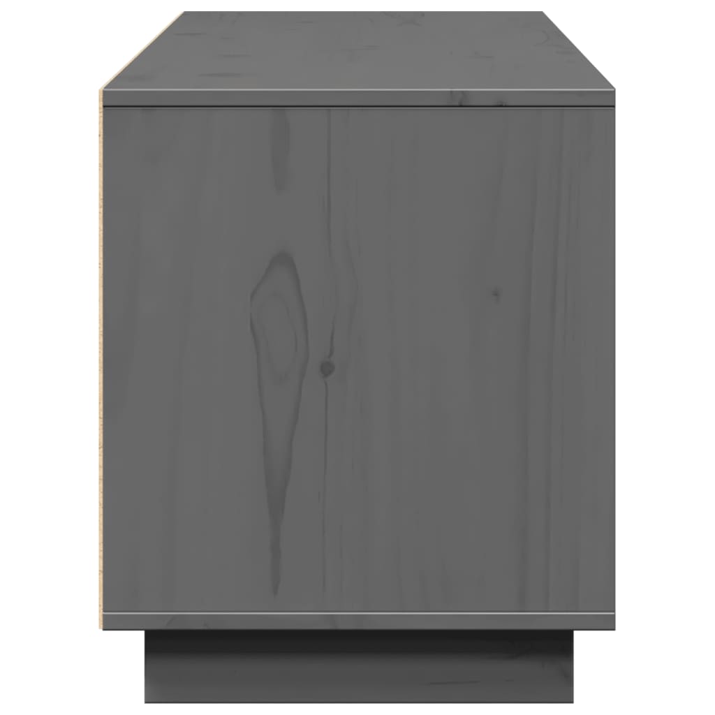 Meuble TV Gris 156x37x45 cm Bois de pin massif