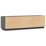 Meuble TV Gris 156x37x45 cm Bois de pin massif