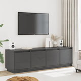 Meuble TV Gris 156x37x45 cm Bois de pin massif