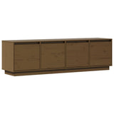 Meuble TV Marron miel 156x37x45 cm Bois de pin massif