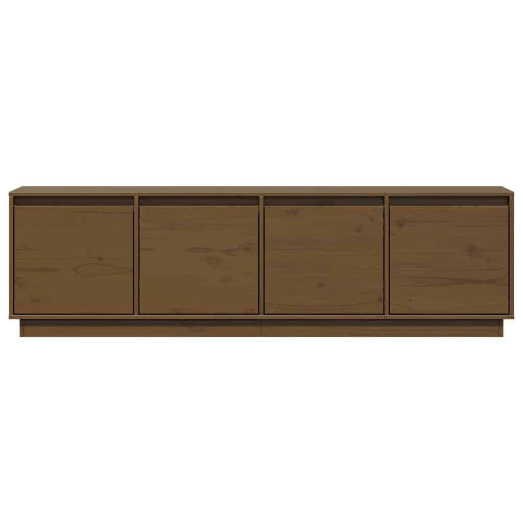 Meuble TV Marron miel 156x37x45 cm Bois de pin massif