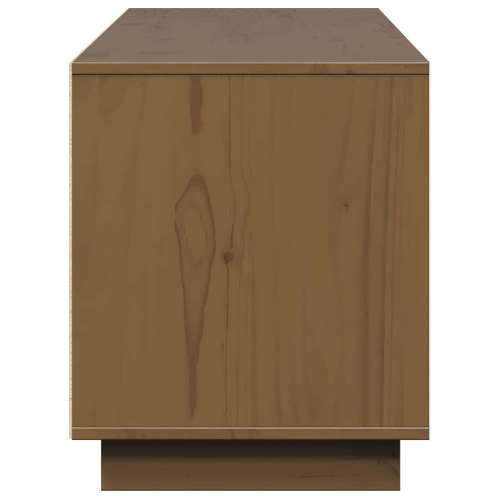 Meuble TV Marron miel 156x37x45 cm Bois de pin massif