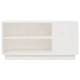 Meuble TV Blanc 80x35x40,5 cm Bois de pin massif