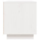 Meuble TV Blanc 80x35x40,5 cm Bois de pin massif