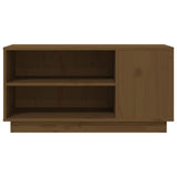 Meuble TV Marron miel 80x35x40,5 cm Bois de pin massif