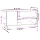 Meuble TV Marron miel 80x35x40,5 cm Bois de pin massif