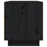 Meuble TV Noir 80x35x40,5 cm Bois de pin massif